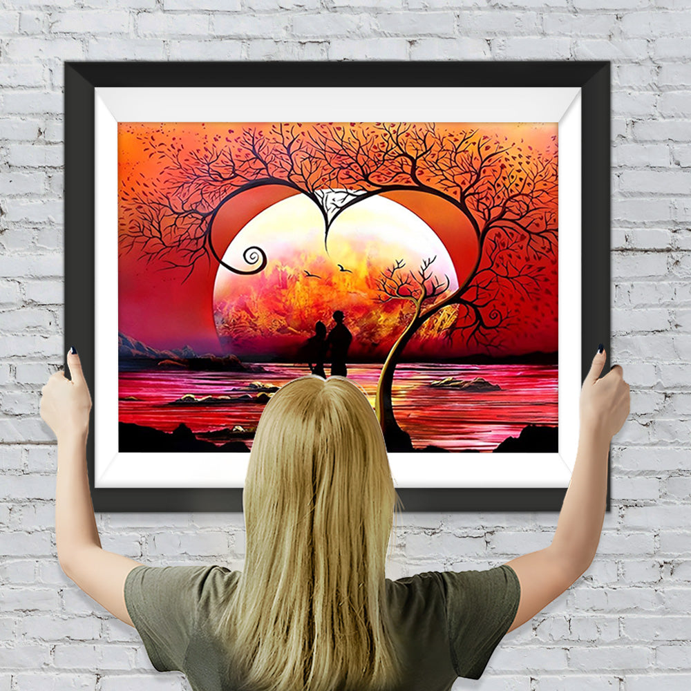 Liebespaar Abendsonne Diamond Painting