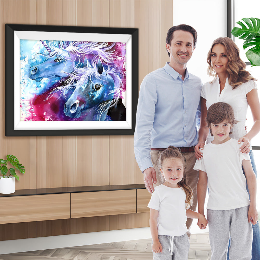 Liebespaar Einhörner Diamond Painting