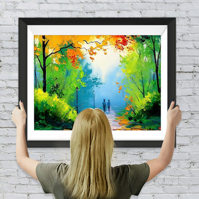 Liebespaar im Wald Diamond Painting