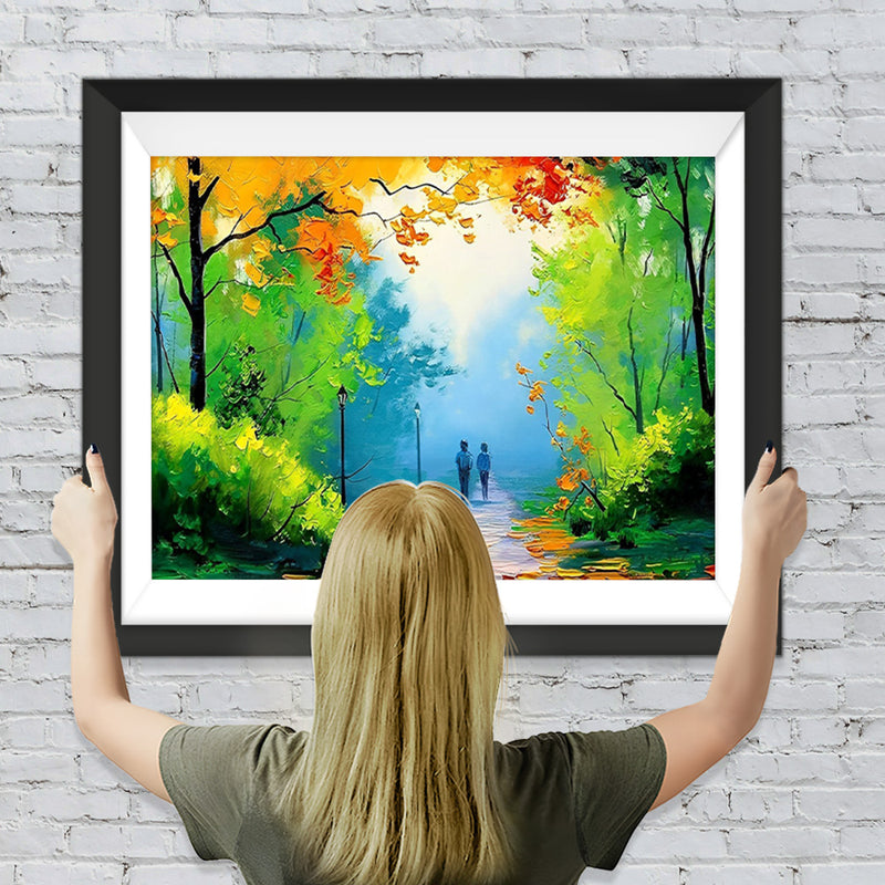 Liebespaar im Wald Diamond Painting