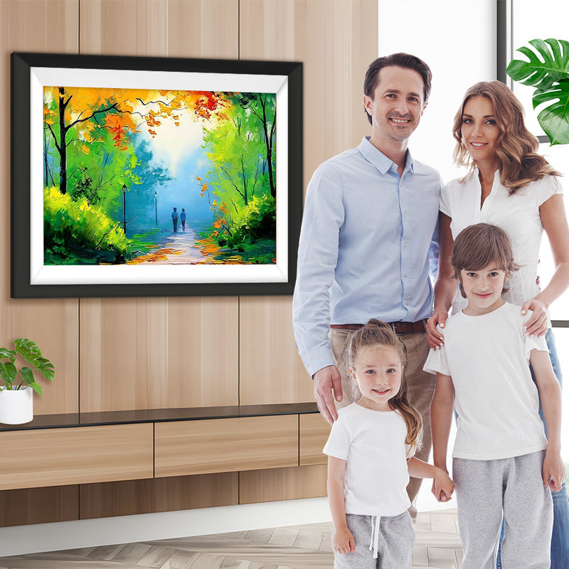 Liebespaar im Wald Diamond Painting