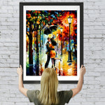 Liebespaar mit Regenschirm Diamond Painting