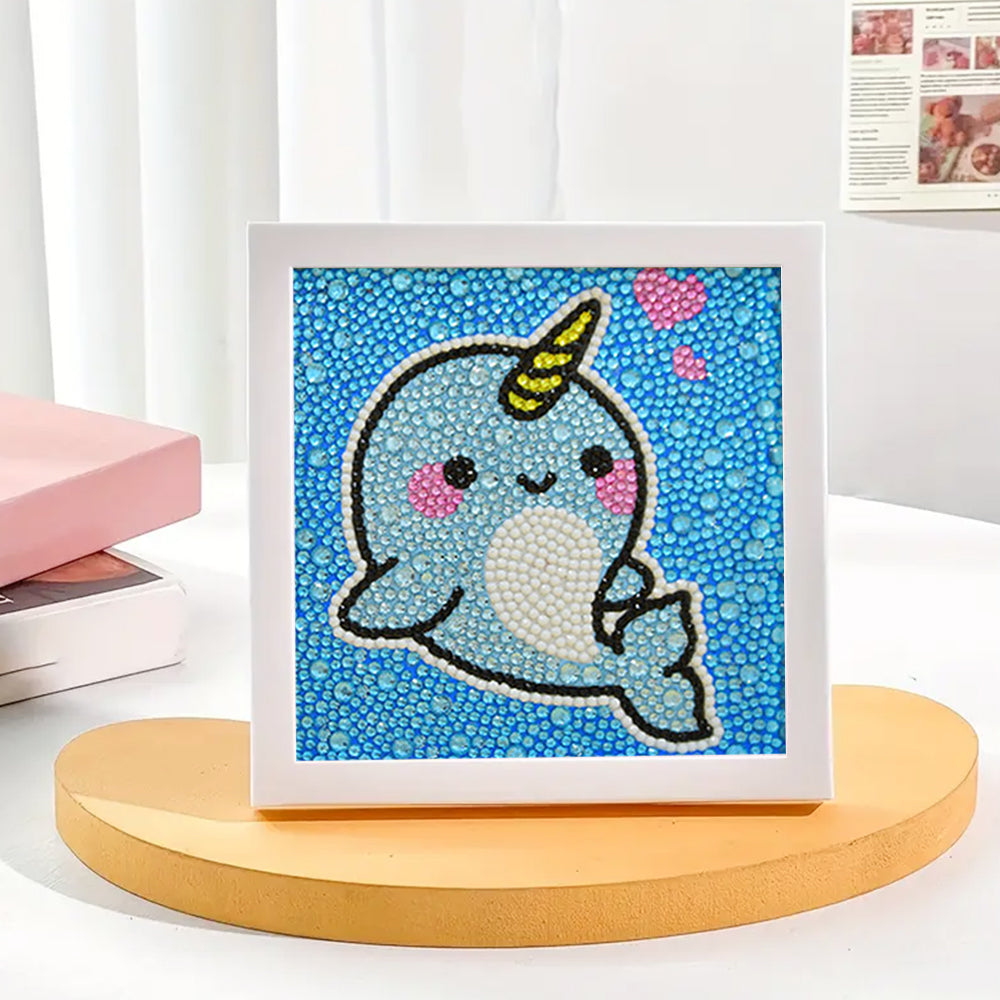 Lieblicher Narwal Mini-Kristallpünktchen Diamond Painting
