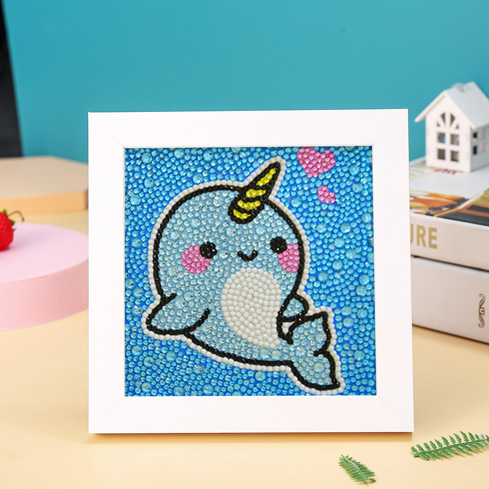 Lieblicher Narwal Mini-Kristallpünktchen Diamond Painting