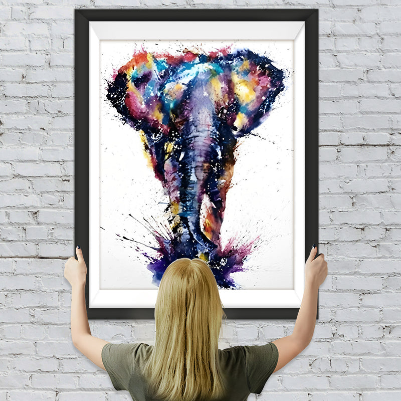 Lila Elefant Diamond Painting