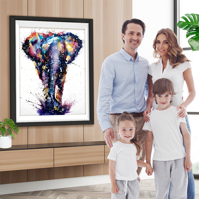 Lila Elefant Diamond Painting