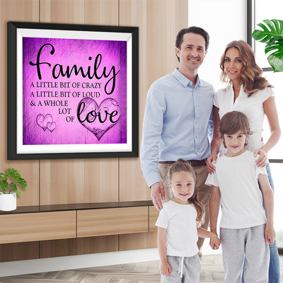 Lila Familie voller Liebe Diamond Painting