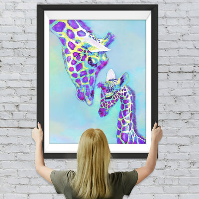 Lila Giraffen Diamond Painting