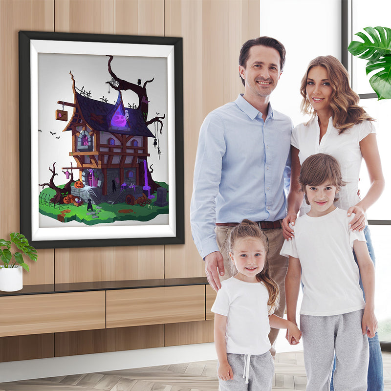 Lila Hexenhütte Diamond Painting