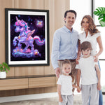 Lila leuchtendes Einhorn Diamond Painting