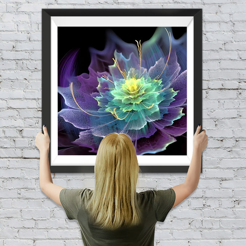 Lila Lotus Diamond Painting