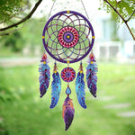 Lila Lotus Mandala Traumfänger 2D flache Hängedekoration Diamond Painting Sets