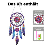 Lila Lotus Mandala Traumfänger 2D flache Hängedekoration Diamond Painting Sets