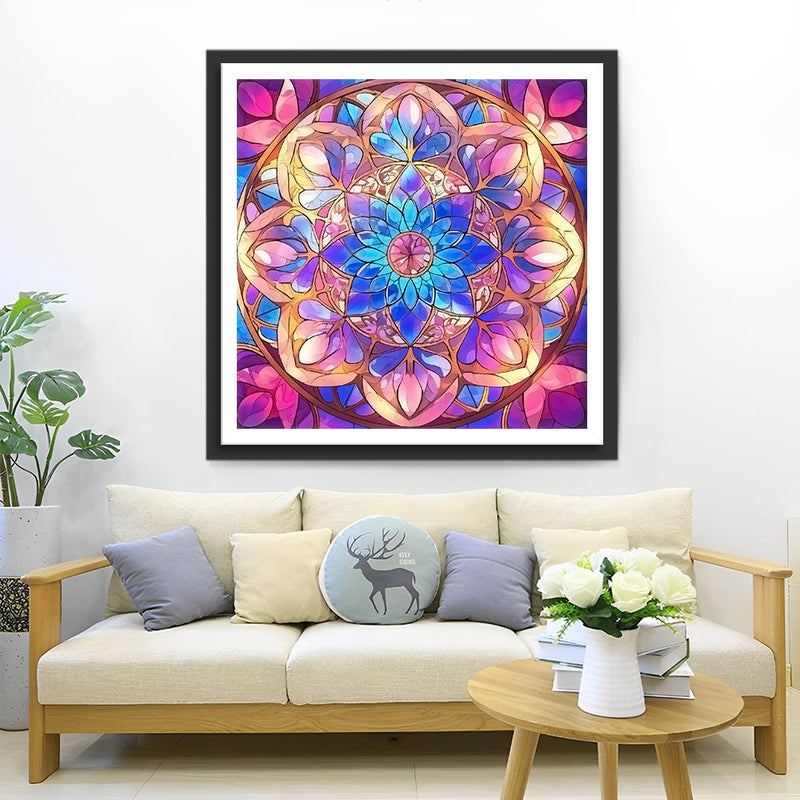 Lila Mandala Diamond Painting