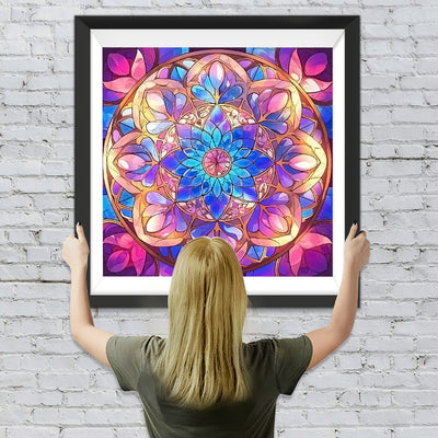 Lila Mandala Diamond Painting