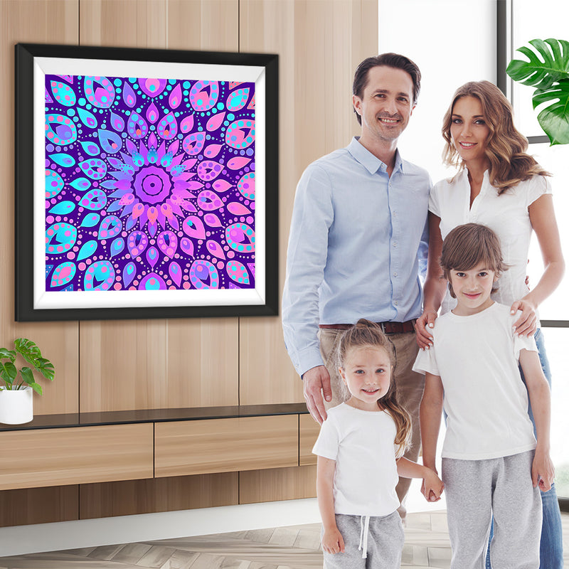 Lila Mandala Diamond Painting