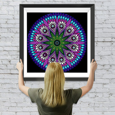 Lila Mandala Diamond Painting