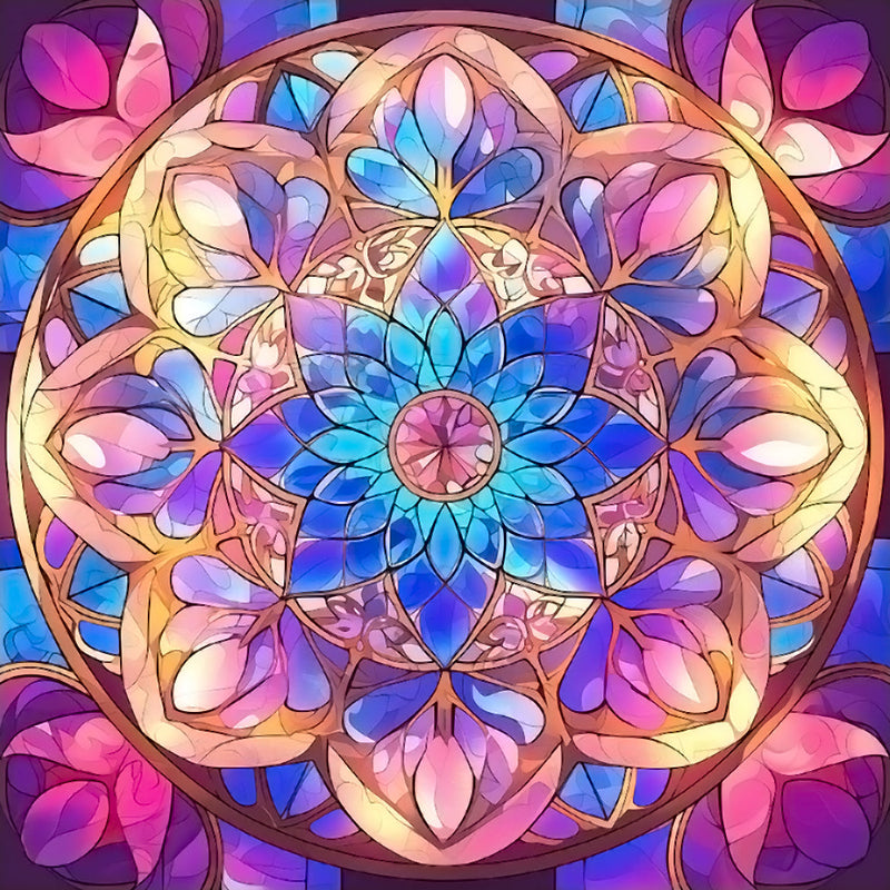 Lila Mandala Diamond Painting