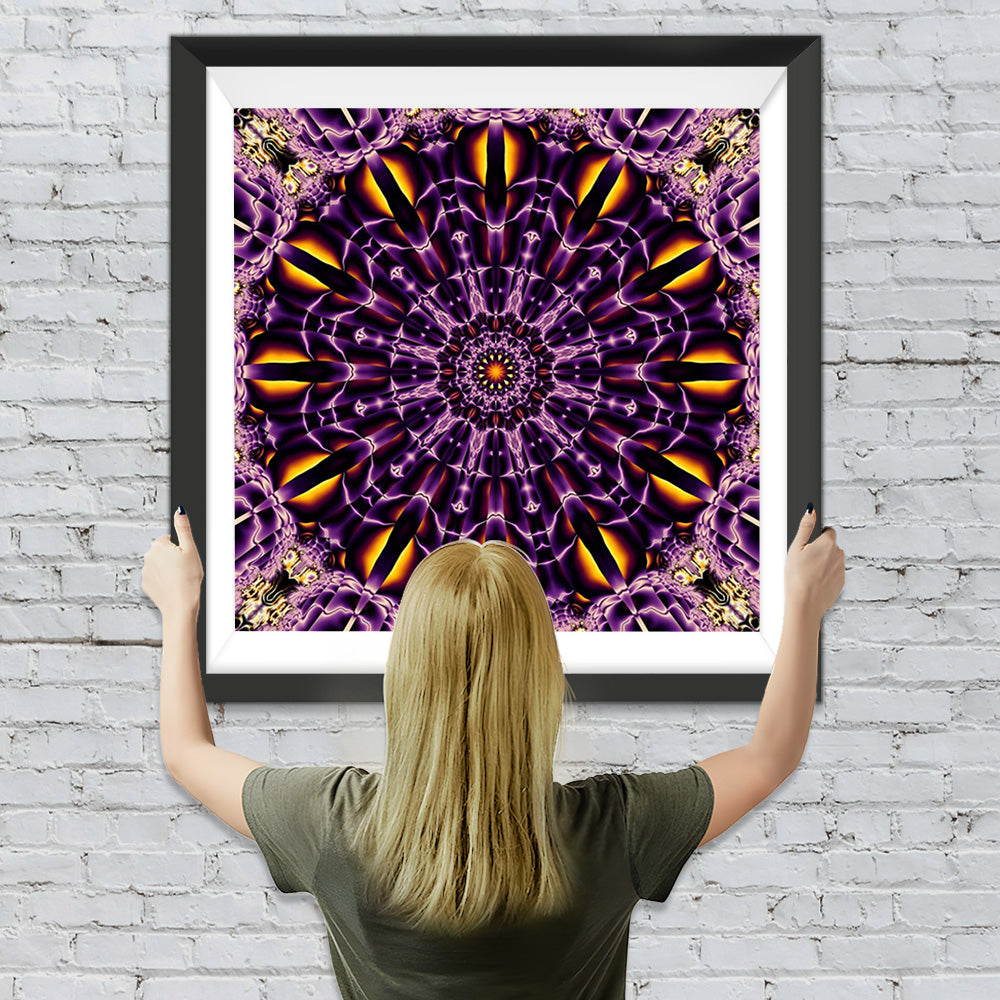 Lila Mandala Kaleidoskop Diamond Painting