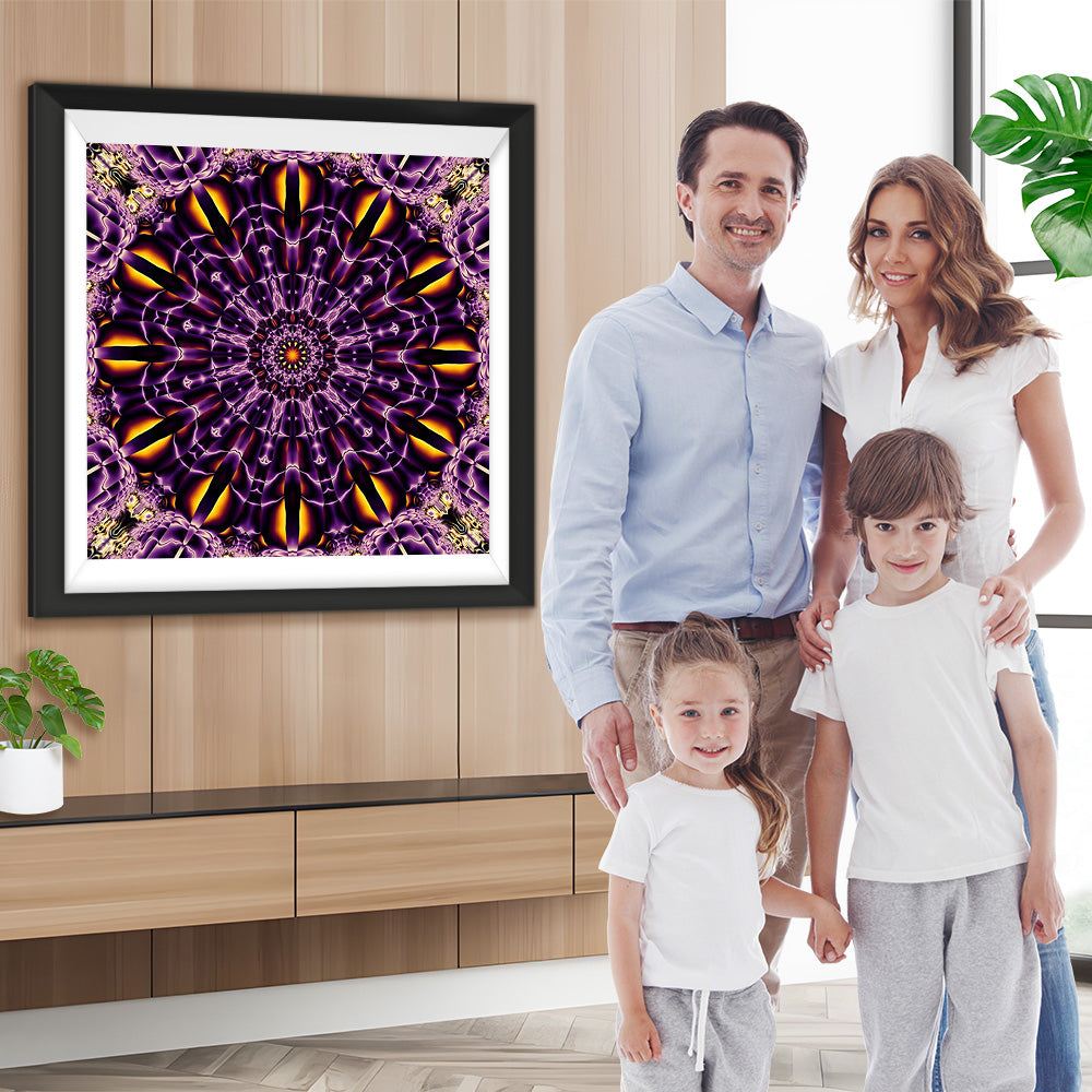 Lila Mandala Kaleidoskop Diamond Painting