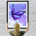 Lila Schmetterling Diamond Painting