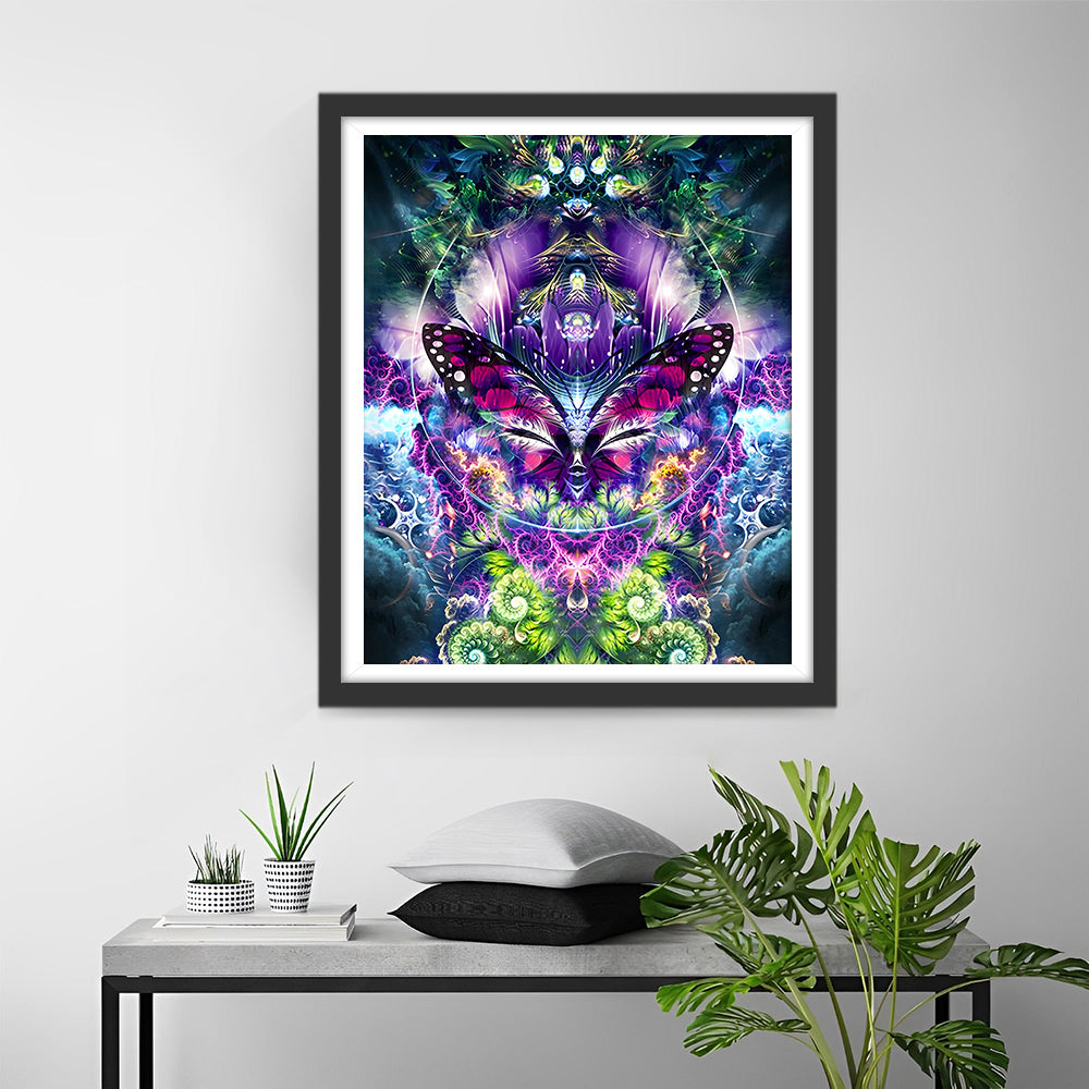 Lila Schmetterlingsmaske Diamond Painting