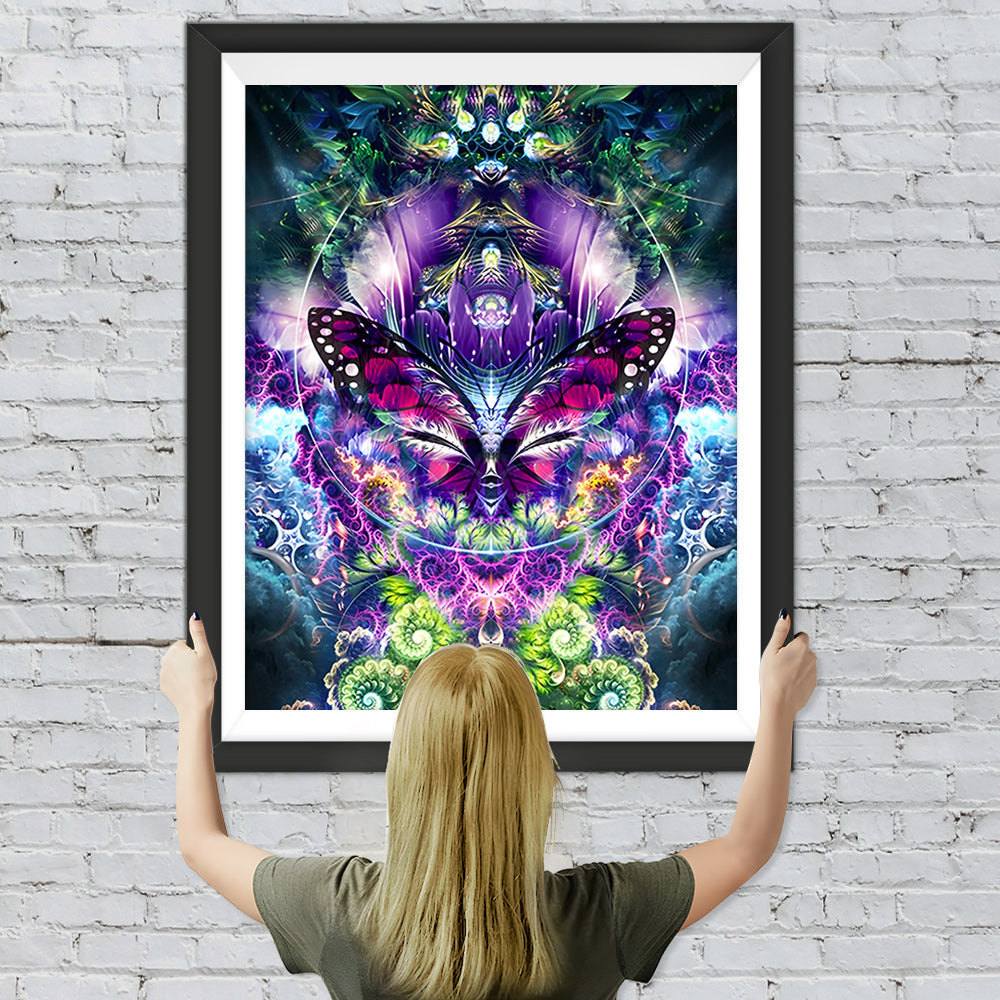 Lila Schmetterlingsmaske Diamond Painting