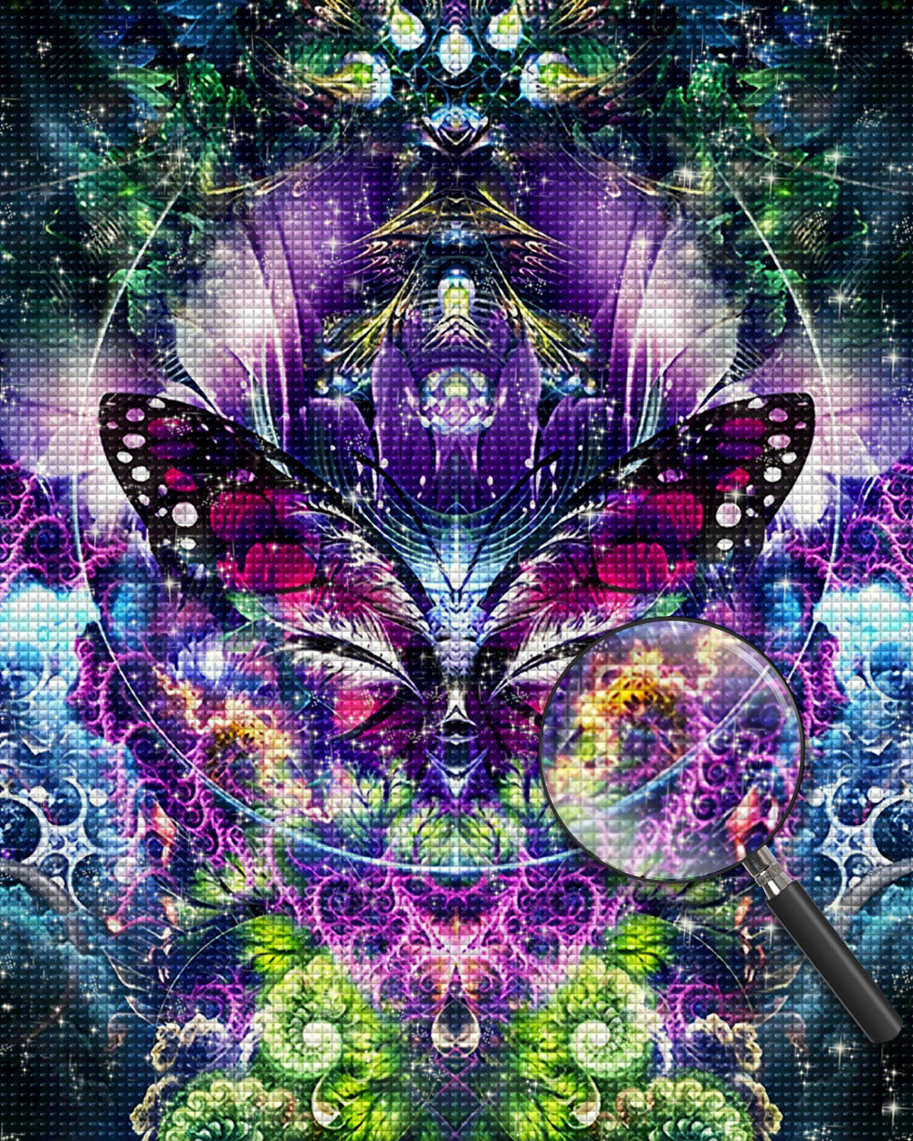 Lila Schmetterlingsmaske Diamond Painting