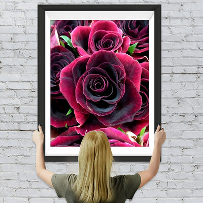 Lila-schwarze Rosen Diamond Painting