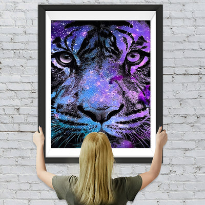 Lila Tiger Diamond Painting