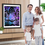 Lila Tiger Diamond Painting