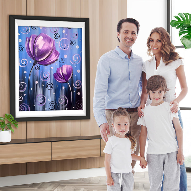 Lila Tulpen Diamond Painting