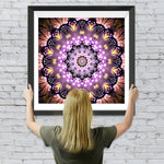 Lila und braune Mandala Diamond Painting