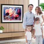 Lila und rosa Orchideenblüten Diamond Painting