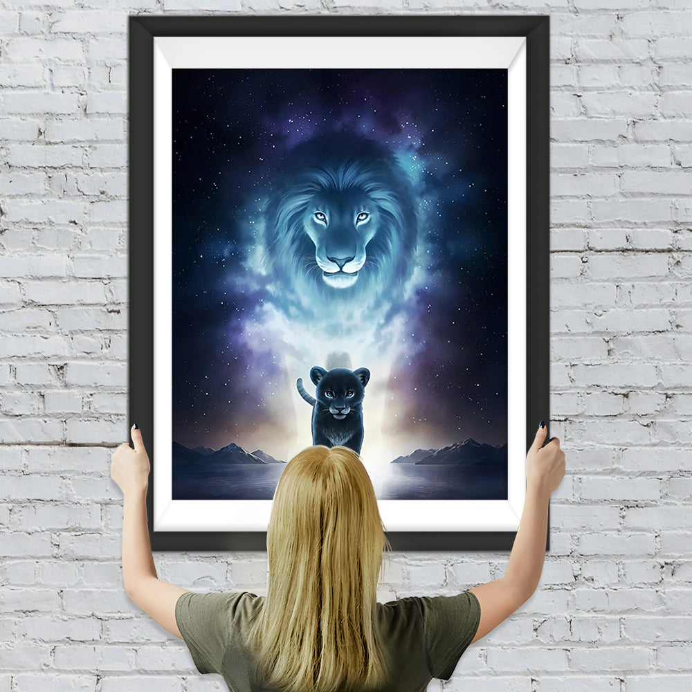 Löwe am Himmel Diamond Painting