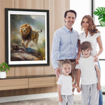 Löwe auf Berg Diamond Painting