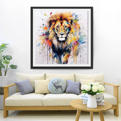 Löwe im Aquarell-Stil Diamond Painting