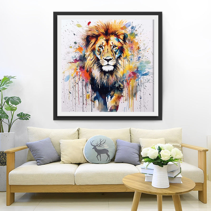 Löwe im Aquarell-Stil Diamond Painting