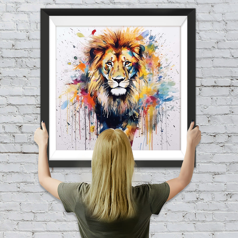 Löwe im Aquarell-Stil Diamond Painting