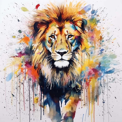 Löwe im Aquarell-Stil Diamond Painting