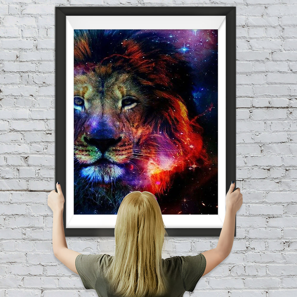 Löwe im Sternenhimmel Diamond Painting