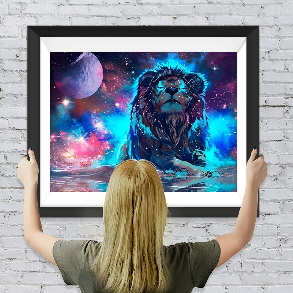 Löwe im Weltraum Diamond Painting