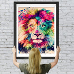 Löwe in Wassermalfarben Diamond Painting