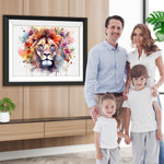 Löwe mit Blumen Diamond Painting