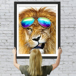 Löwe mit Sonnenbrille Diamond Painting