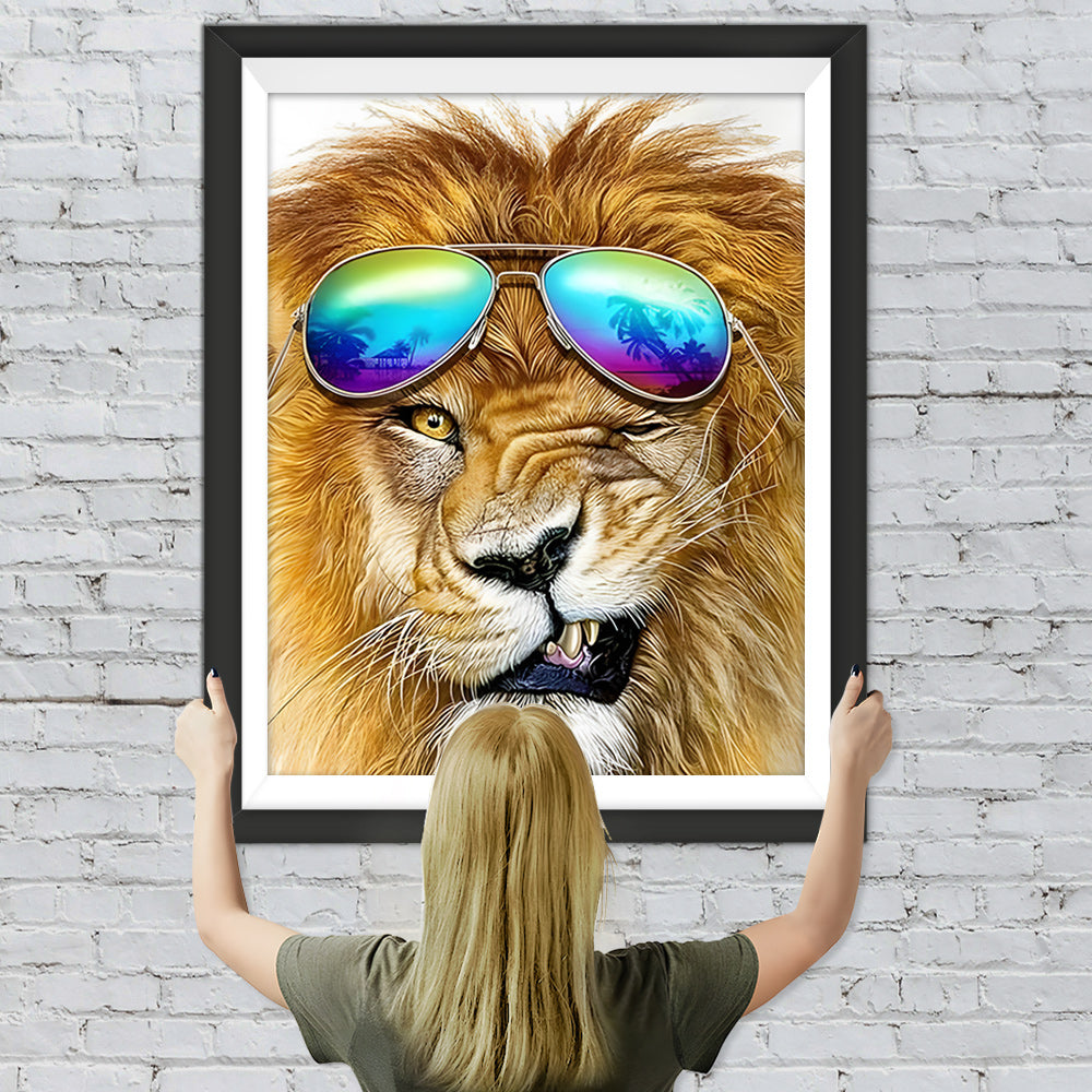 Löwe mit Sonnenbrille Diamond Painting