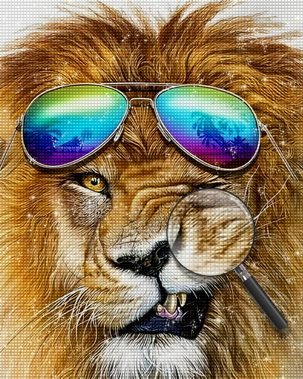Löwe mit Sonnenbrille Diamond Painting