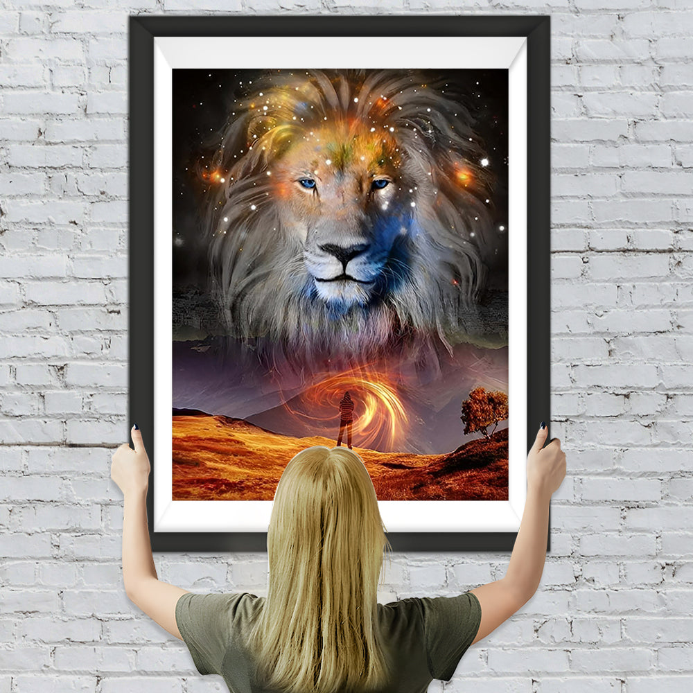 Löwe Sternenhimmel Diamond Painting