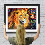 Löwe und Rose Diamond Painting