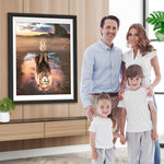 Löwe und Spiegelbild Diamond Painting